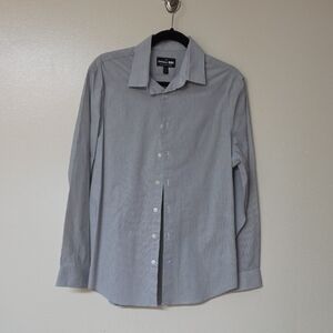 Express Men’s Gray Button-Down Dress Shirt